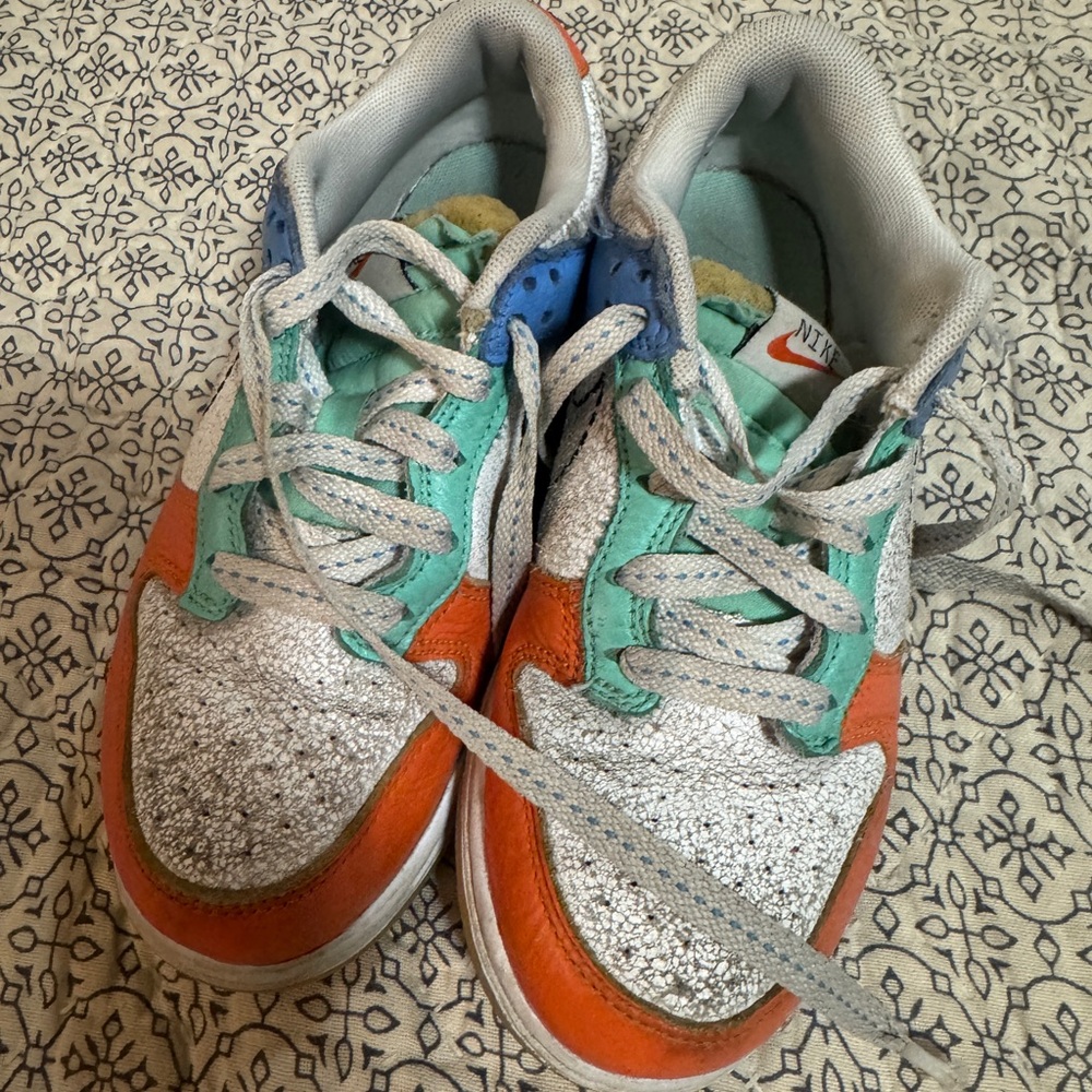 Nike Kids Orange, Green, and Blue Sneakers